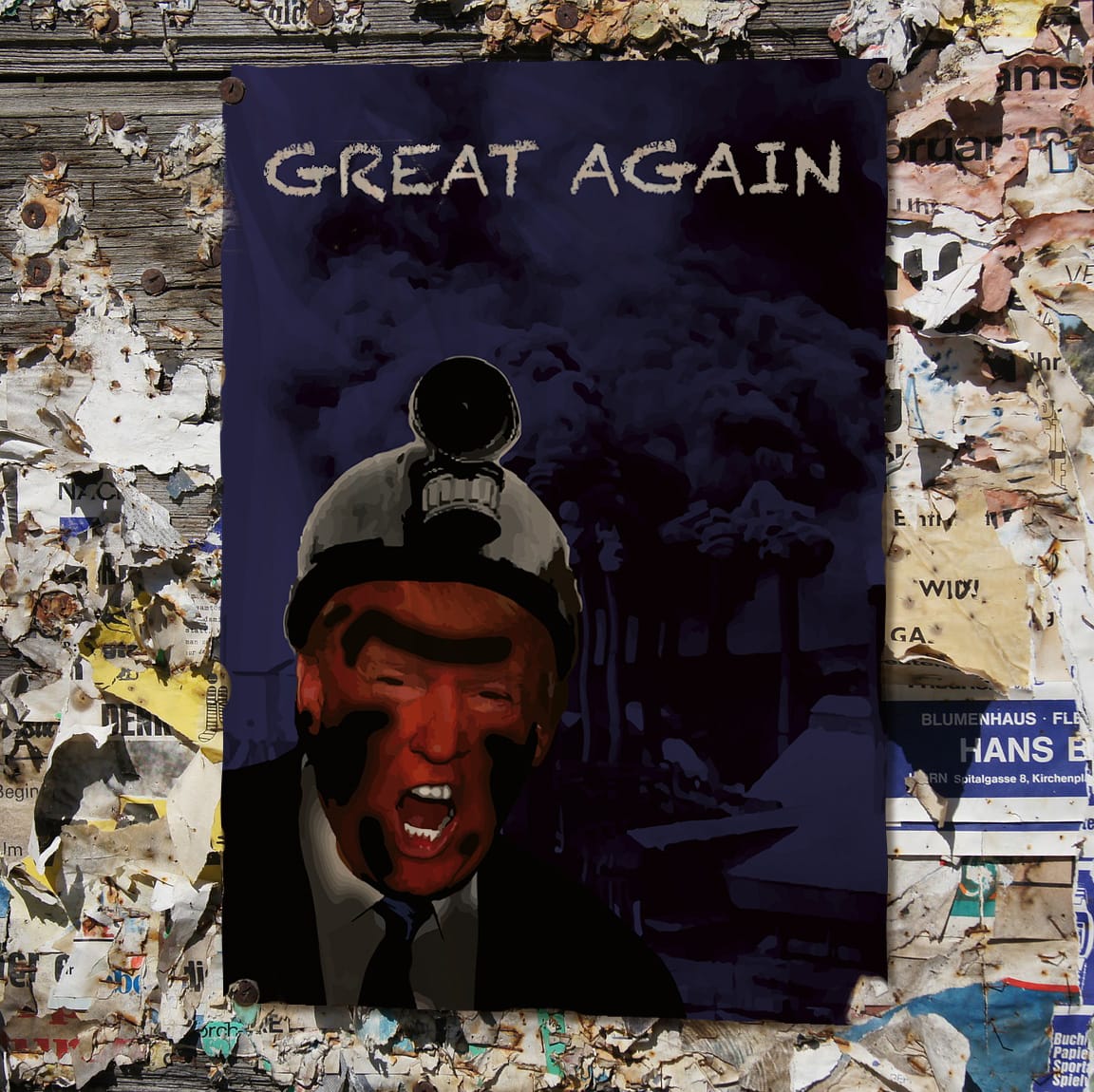 Ein Donald Trump Plakat